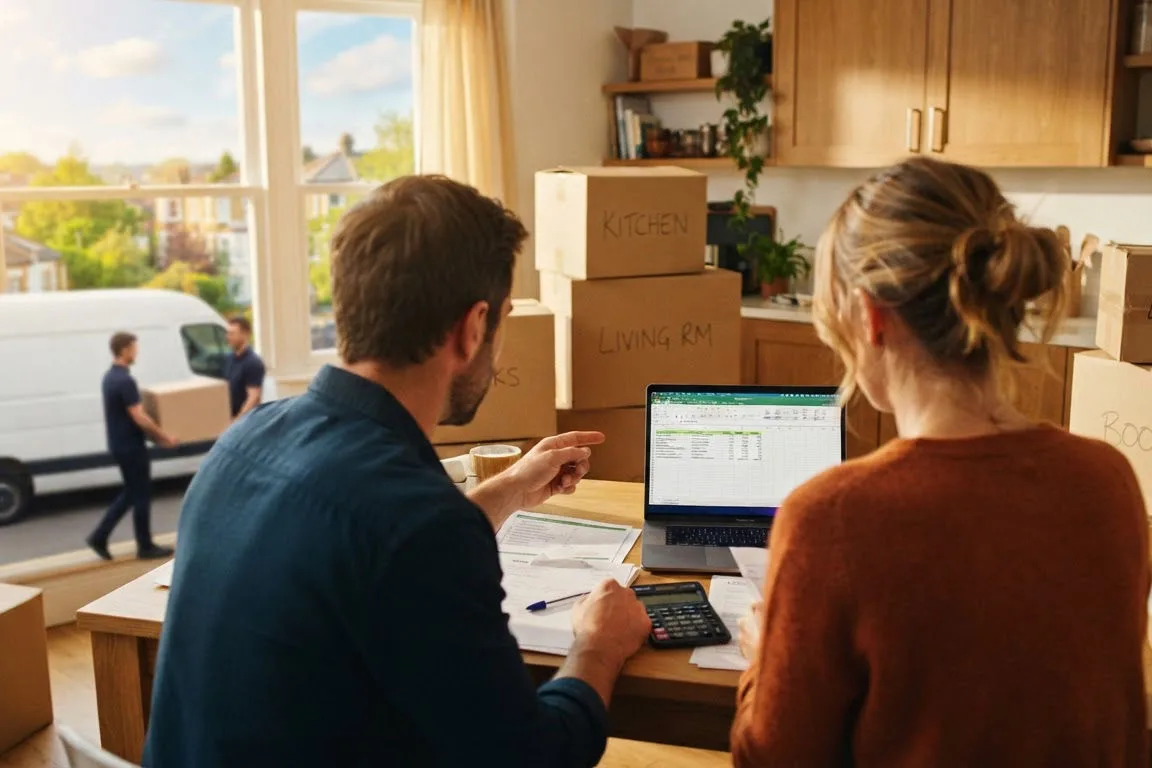 Kosten internationale verhuizing: stel rekent aan de keukentafel het budget door